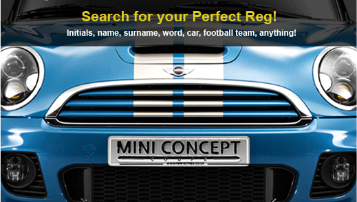 Search for your Perfect Reg! Initials, name, surname, word, car football team, anything!